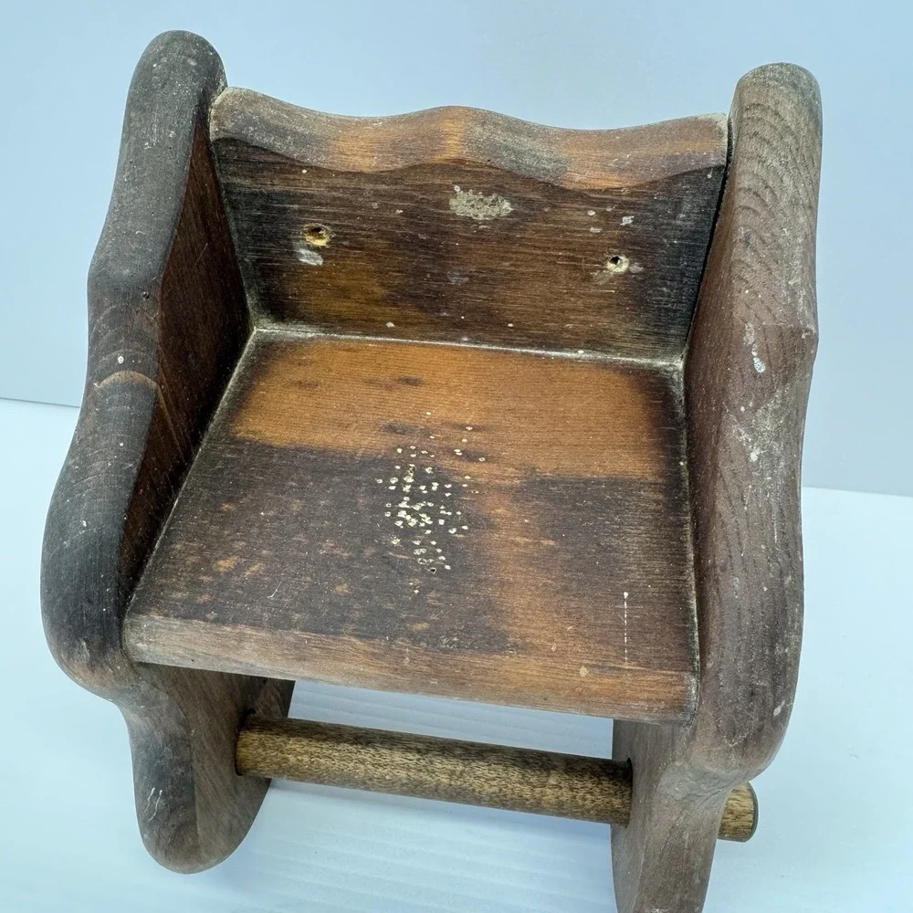 Country Style Vintage Brown Wooden toilet paper holder Wall Display Shelf